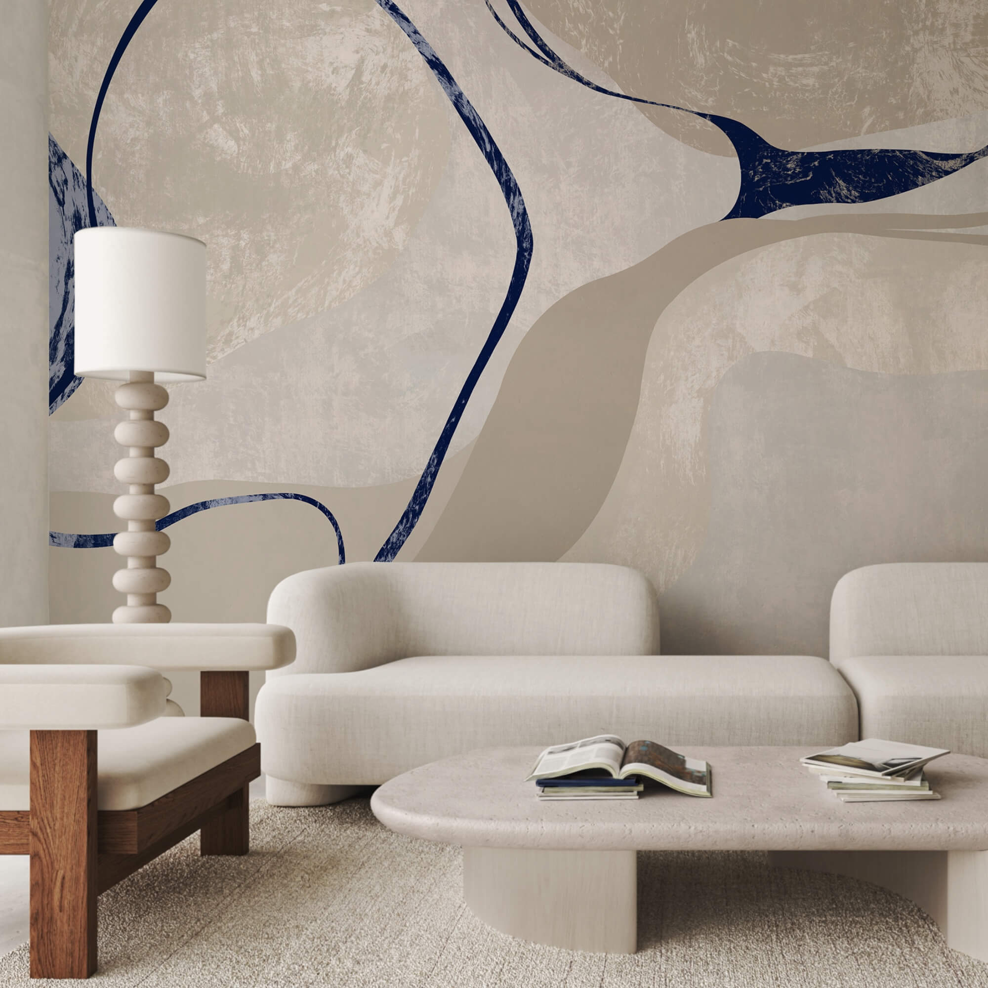 Schilderij van een rivier Schilderij van een rivier