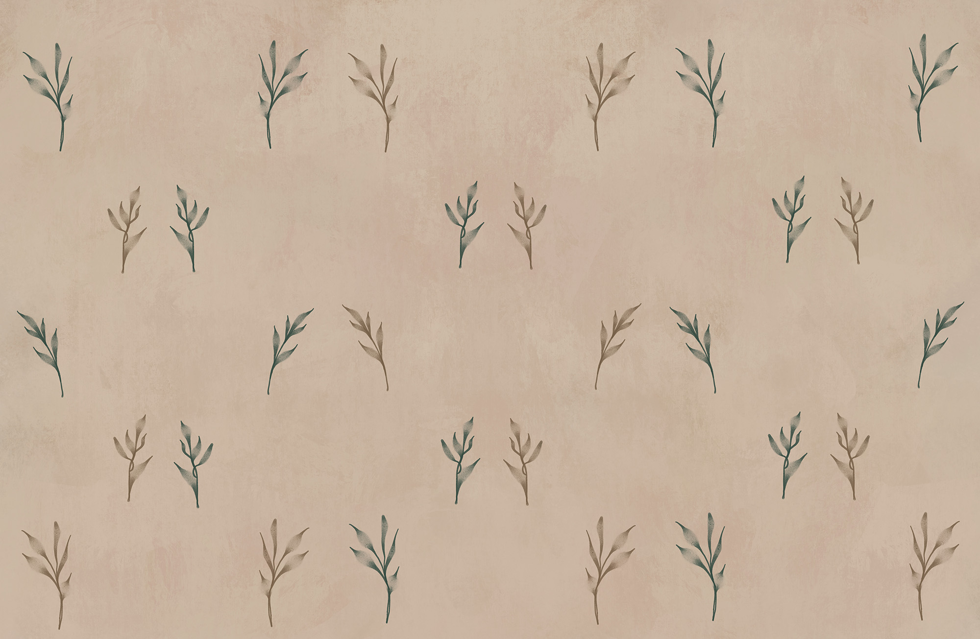 Pattern of leaves on a beige background Pattern of leaves on a beige background