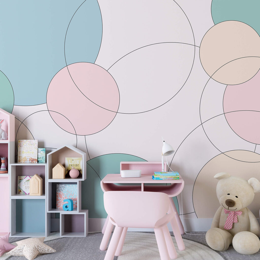 Patroon van cirkels en bladeren