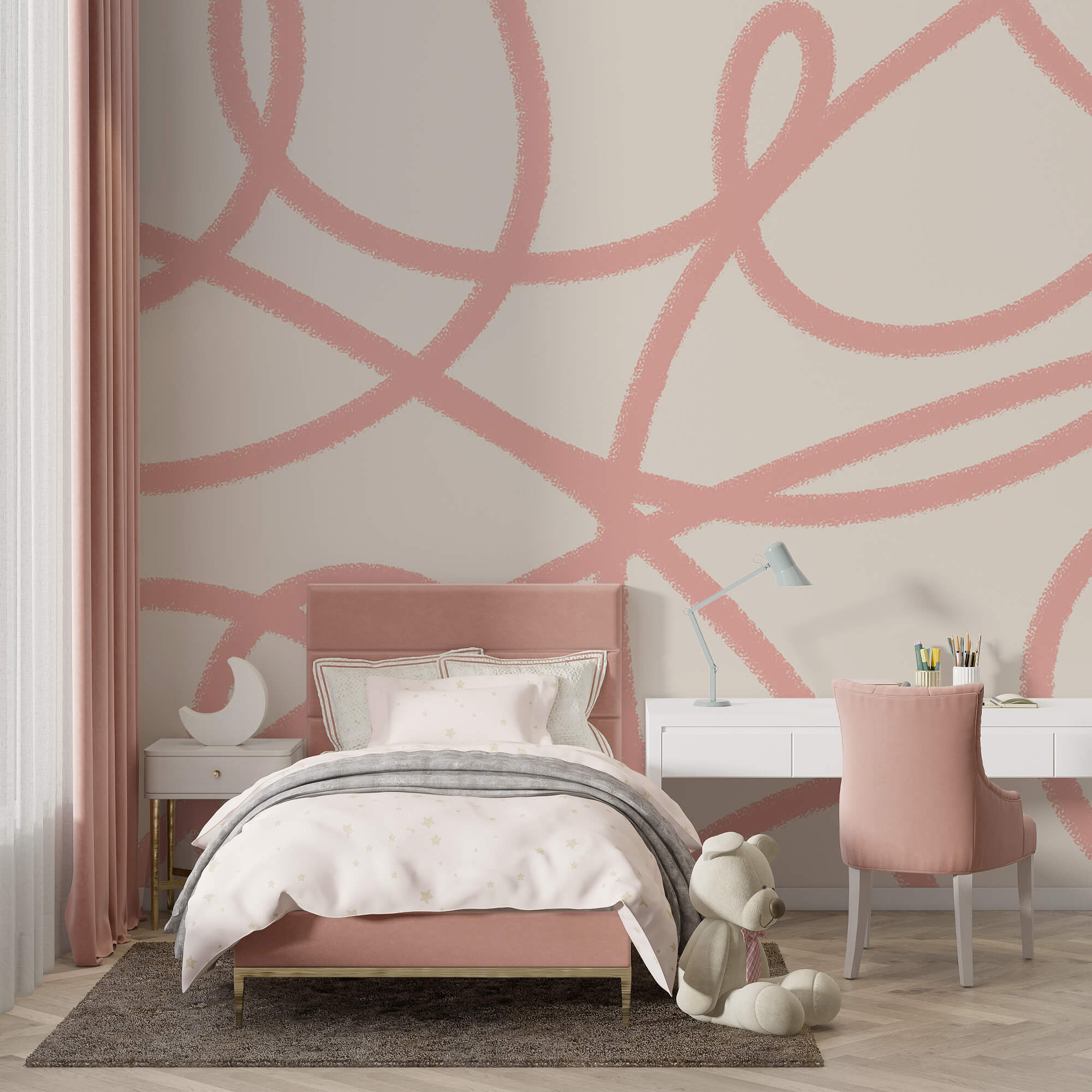 Roze lijnen op een witte achtergrond Roze lijnen op een witte achtergrond