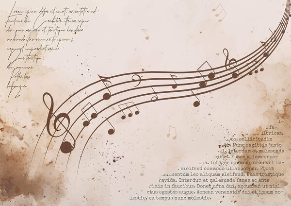 Music notes on a sheet