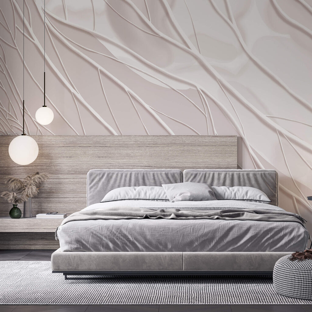 Witte lijnen op een wit oppervlak