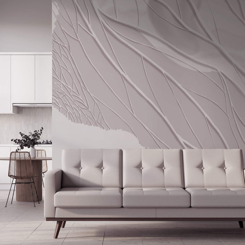 Witte lijnen op een wit oppervlak