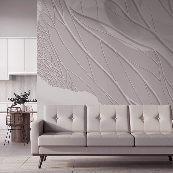 Witte lijnen op een wit oppervlak