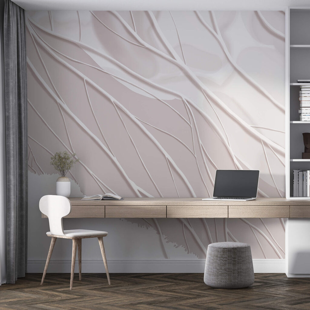 Witte lijnen op een wit oppervlak