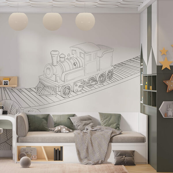 Tekening van een trein Tekening van een trein