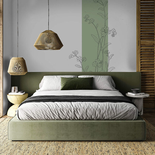 Tekening van bloemen en bladeren Tekening van bloemen en bladeren