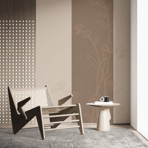 Elegant bloemmotief op rustgevende achtergrond