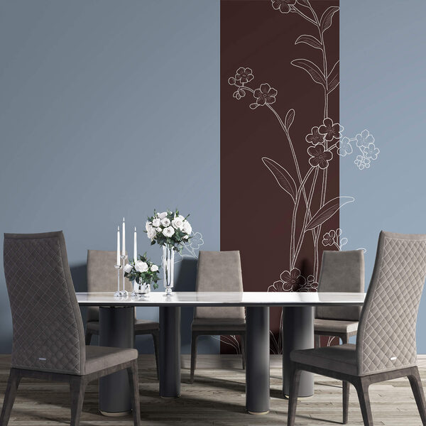 Elegante bloemen op een tweekleurige achtergrond Elegante bloemen op een tweekleurige achtergrond