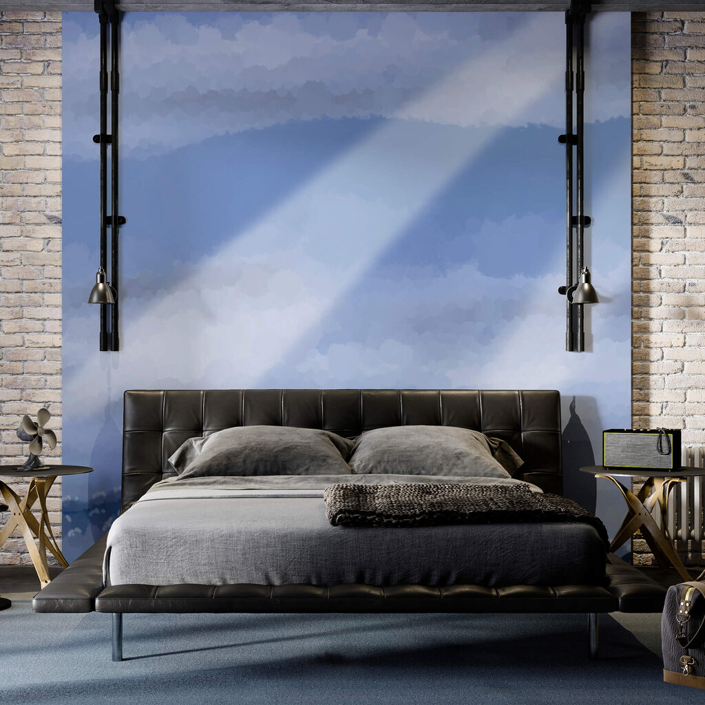 Wolken en lichtstralen in de lucht Wolken en lichtstralen in de lucht