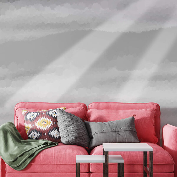 Grijstintenafbeelding van wolken en zonnestralen Grijstintenafbeelding van wolken en zonnestralen