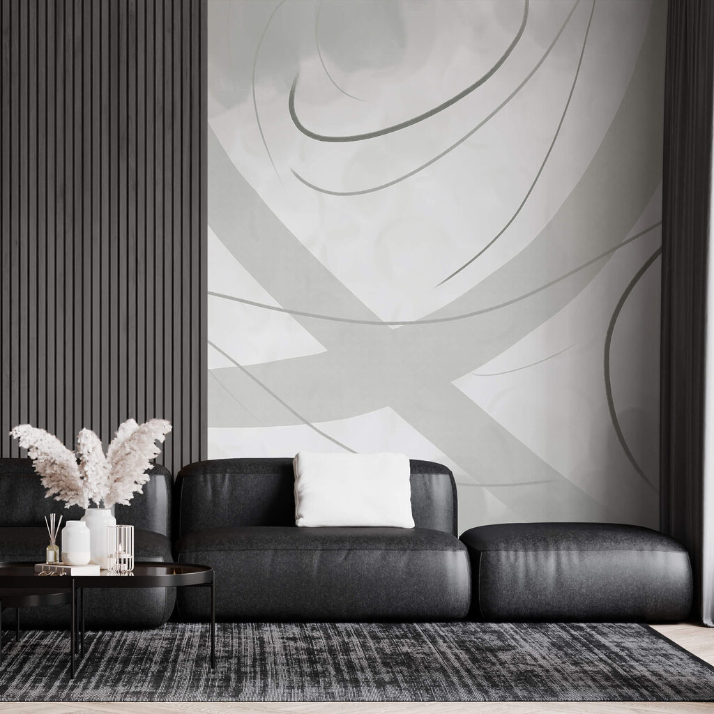 Witte en grijze achtergrond met lijnen en rondingen Witte en grijze achtergrond met lijnen en rondingen