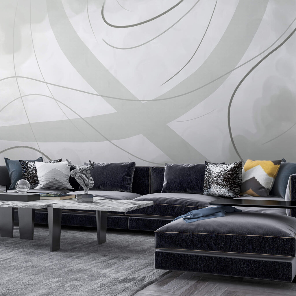 Witte en grijze achtergrond met lijnen en rondingen Witte en grijze achtergrond met lijnen en rondingen