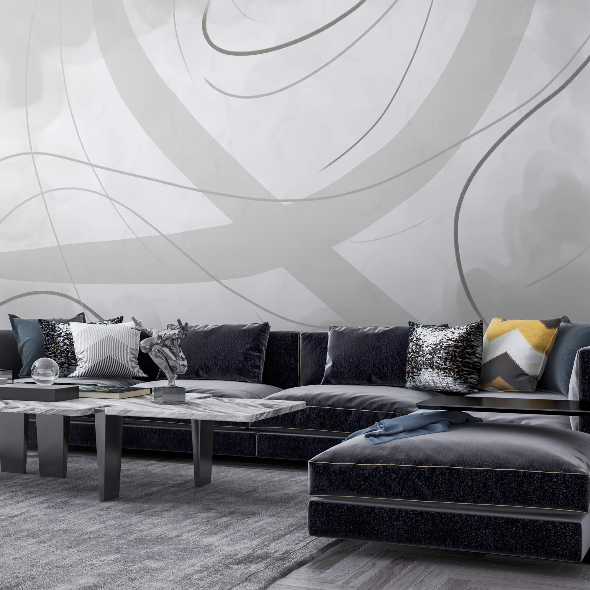 Witte en grijze achtergrond met lijnen en rondingen Witte en grijze achtergrond met lijnen en rondingen