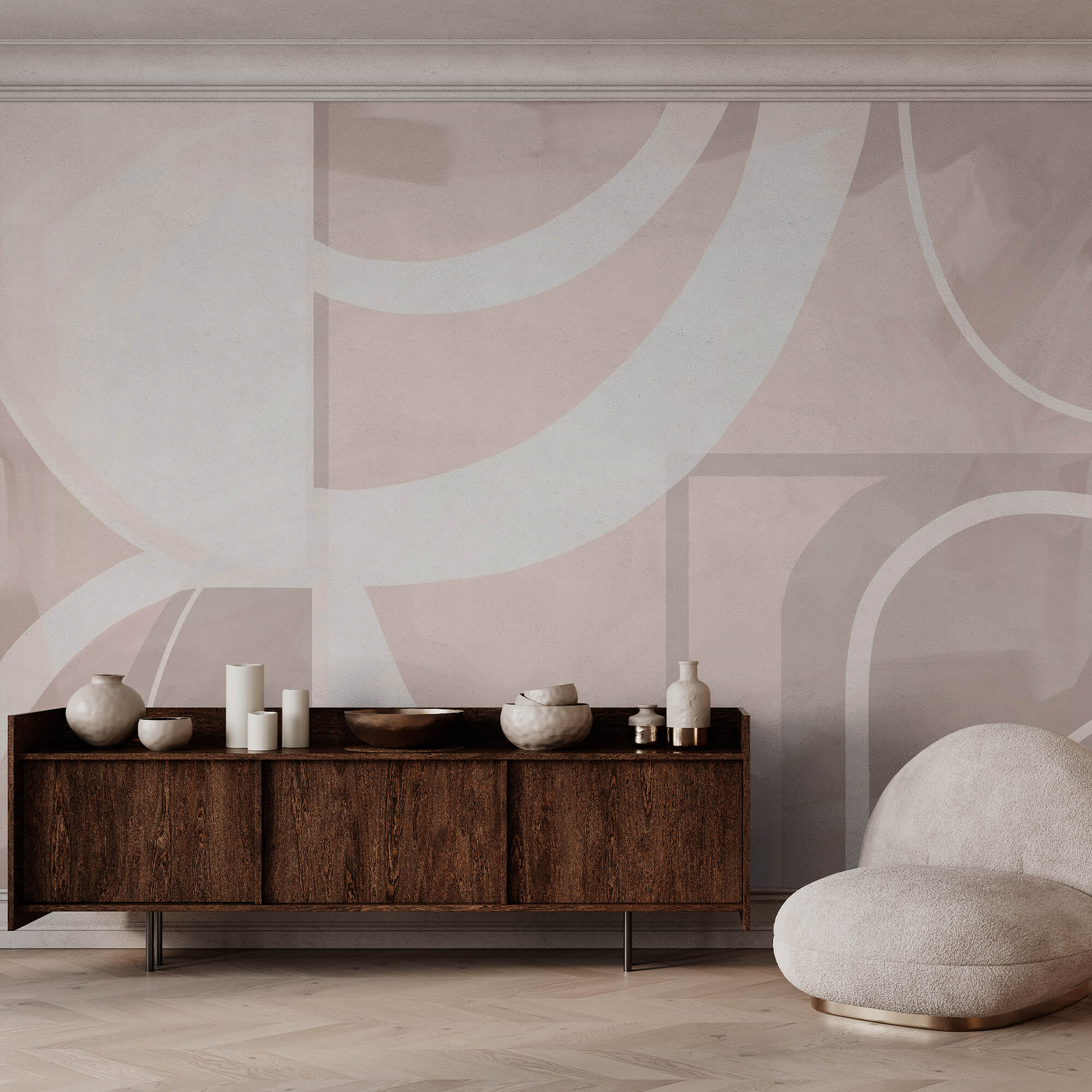 Abstracte vormen in zachte pastelkleuren Abstracte vormen in zachte pastelkleuren