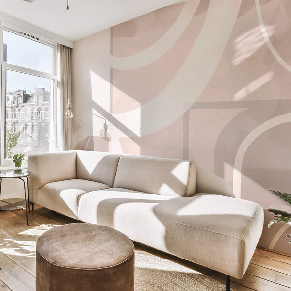 Abstracte vormen in zachte pastelkleuren Abstracte vormen in zachte pastelkleuren