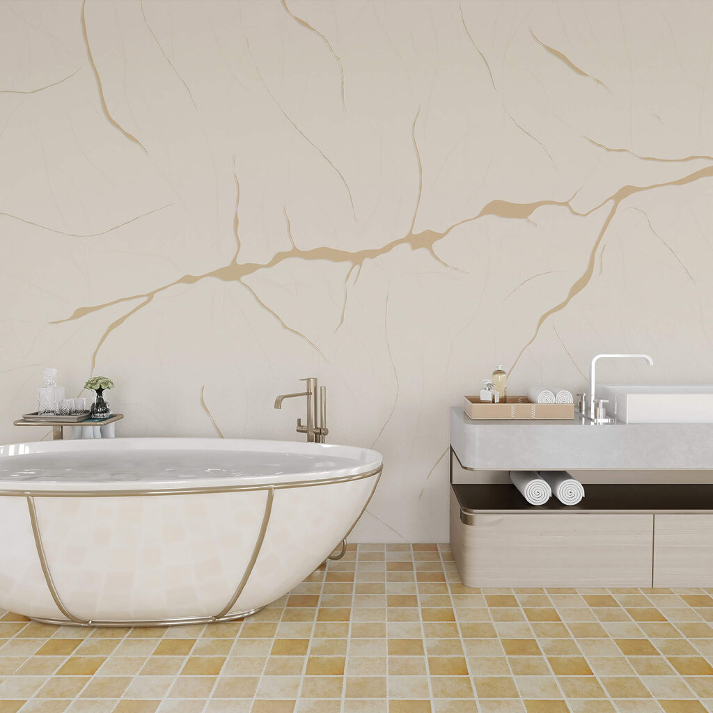 Wit oppervlak met scheuren Wit oppervlak met scheuren