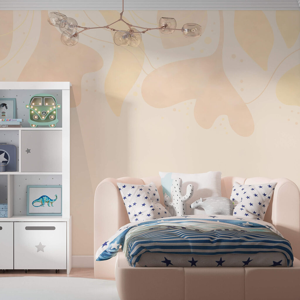 Zachte pastelkleurige bladeren op een zachte achtergrond Zachte pastelkleurige bladeren op een zachte achtergrond