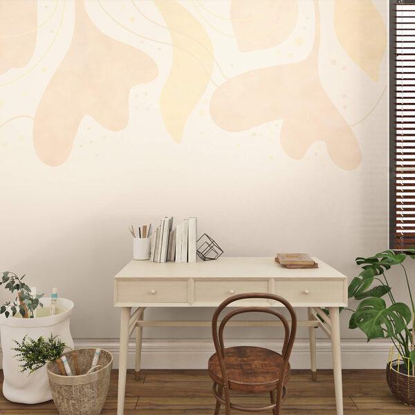 Zachte pastelkleurige bladeren op een zachte achtergrond Zachte pastelkleurige bladeren op een zachte achtergrond