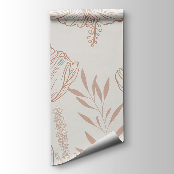 Delicate floral line art design