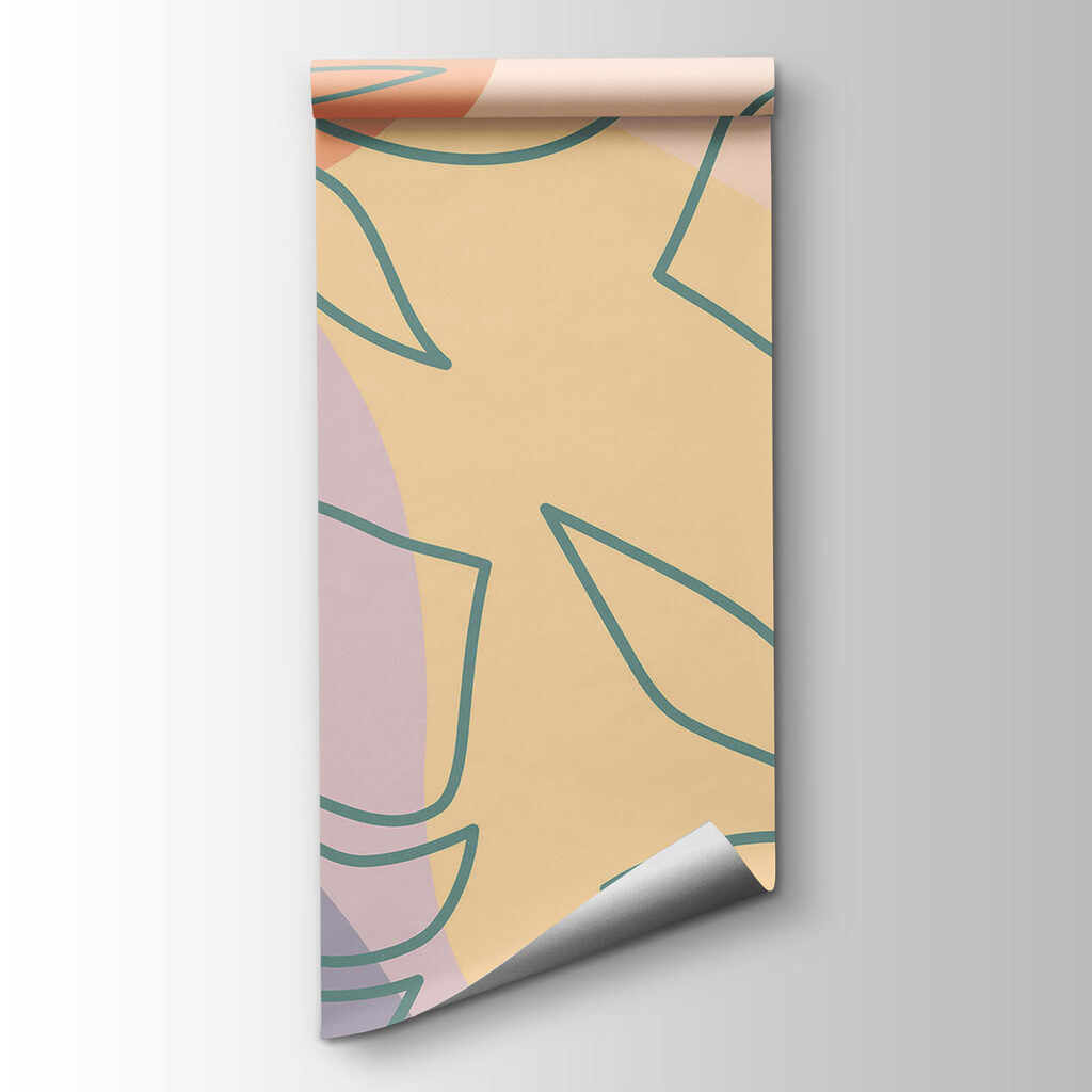 Pattern of leaves on a colorful background Pattern of leaves on a colorful background