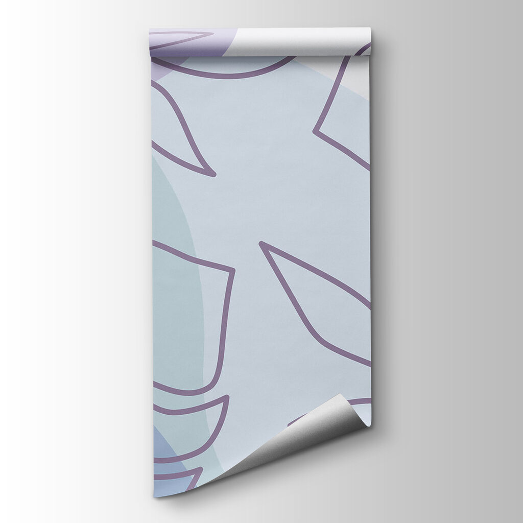 Purple and white pattern with leaves Purple and white pattern with leaves