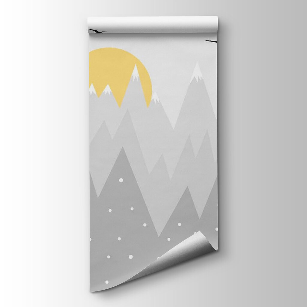 Birds flying over mountains