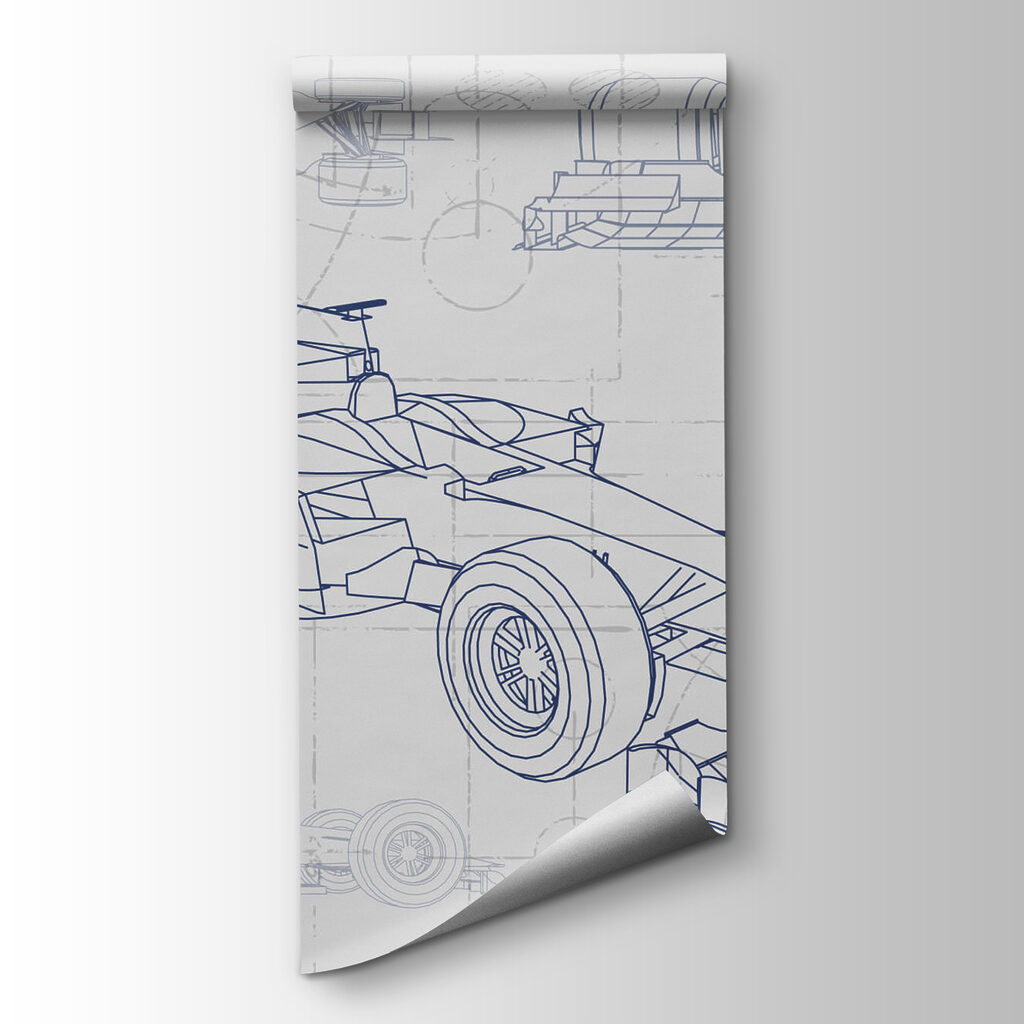 Blueprint of a race car Blueprint of a race car