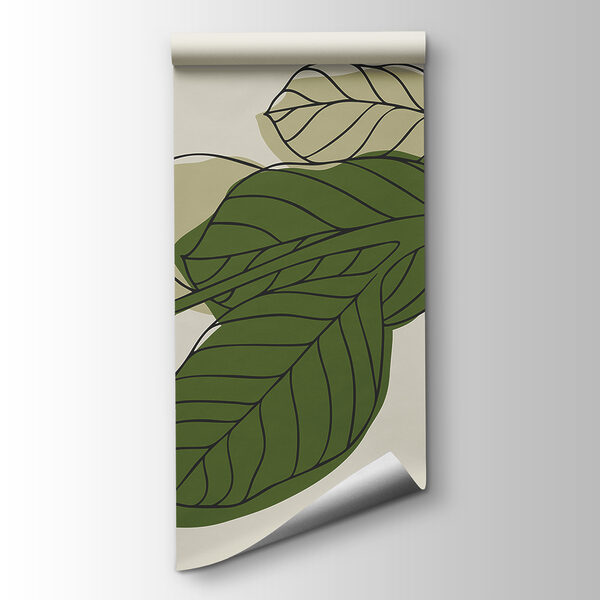 Green leafy plant with black lines Green leafy plant with black lines