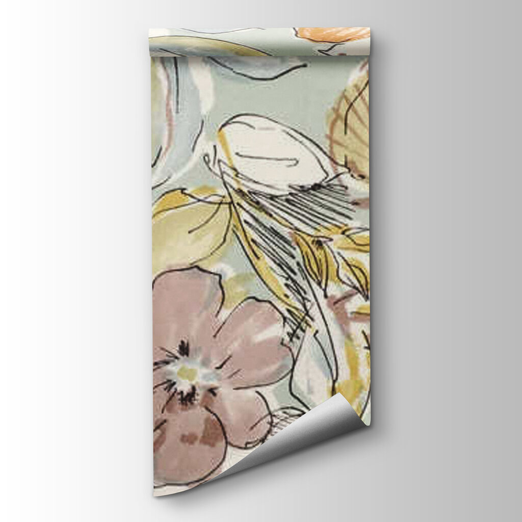 Botanical patterns in soft pastel hues