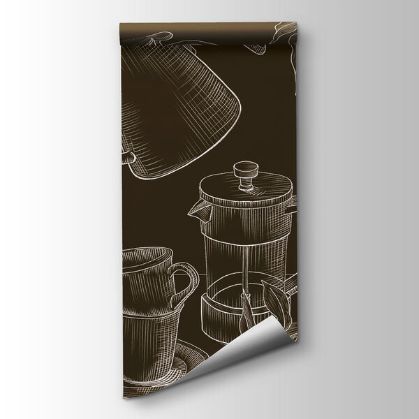 Drawing of coffee maker and coffee pot Drawing of coffee maker and coffee pot