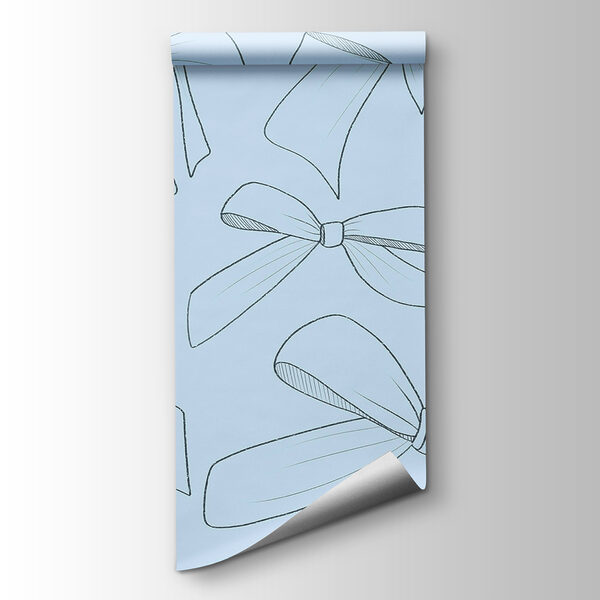 Pattern of bows on a blue background Pattern of bows on a blue background
