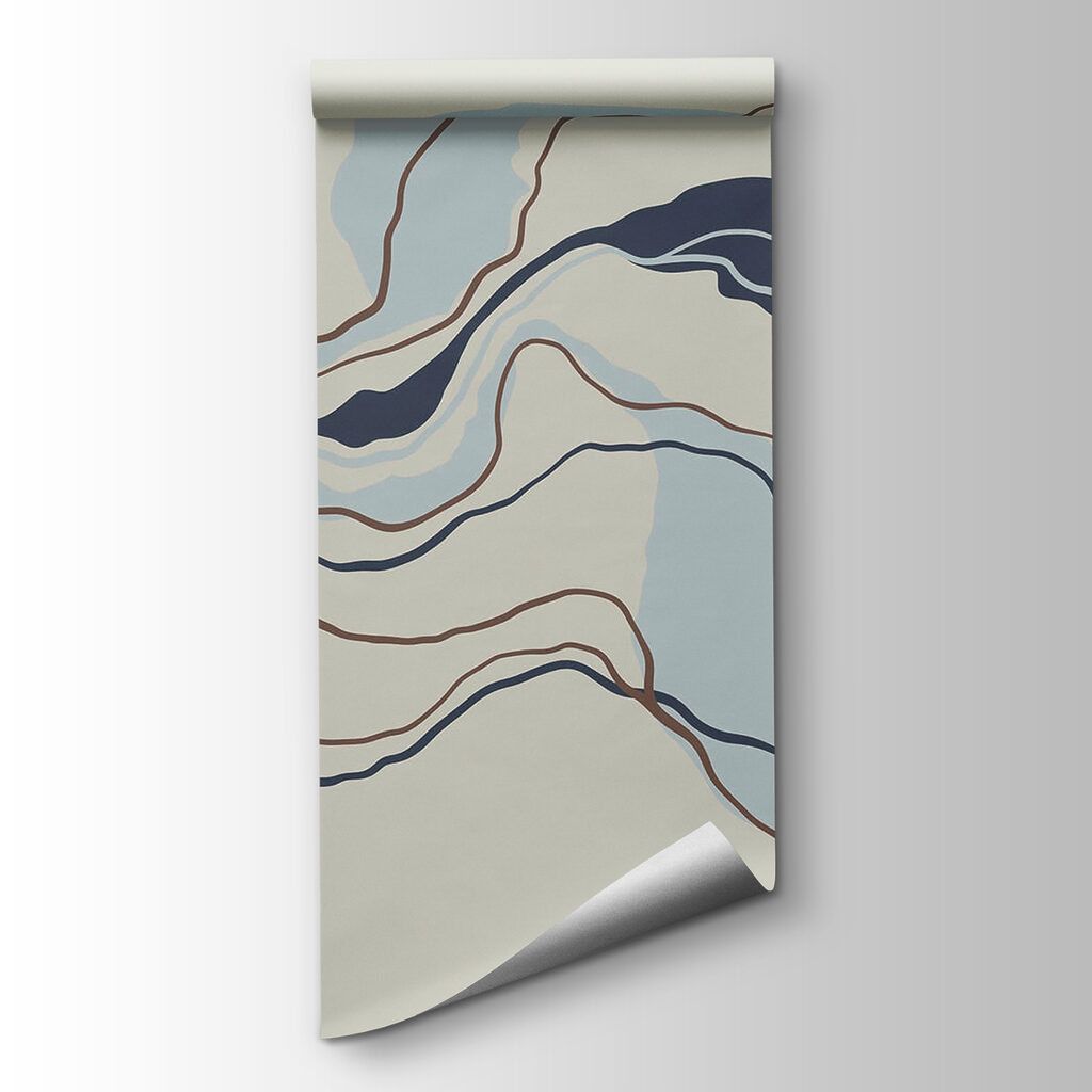 Flowing lines in serene hues