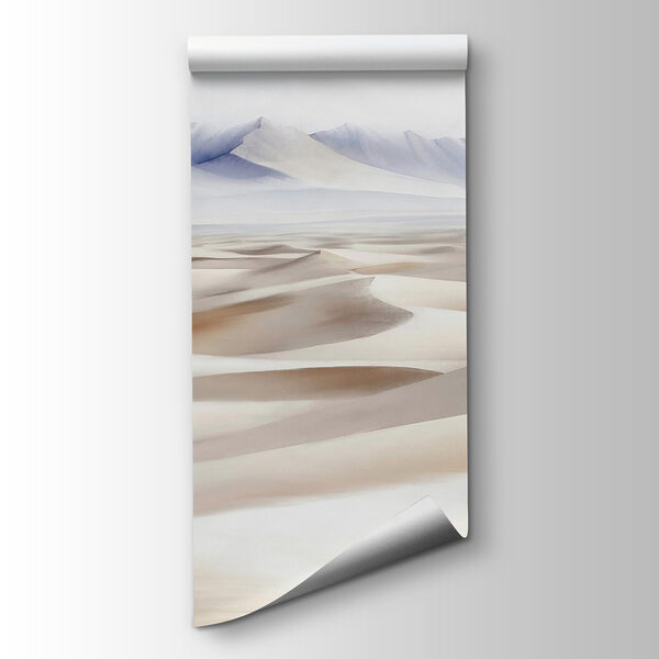 Desert landscape with mountains in the background Desert landscape with mountains in the background