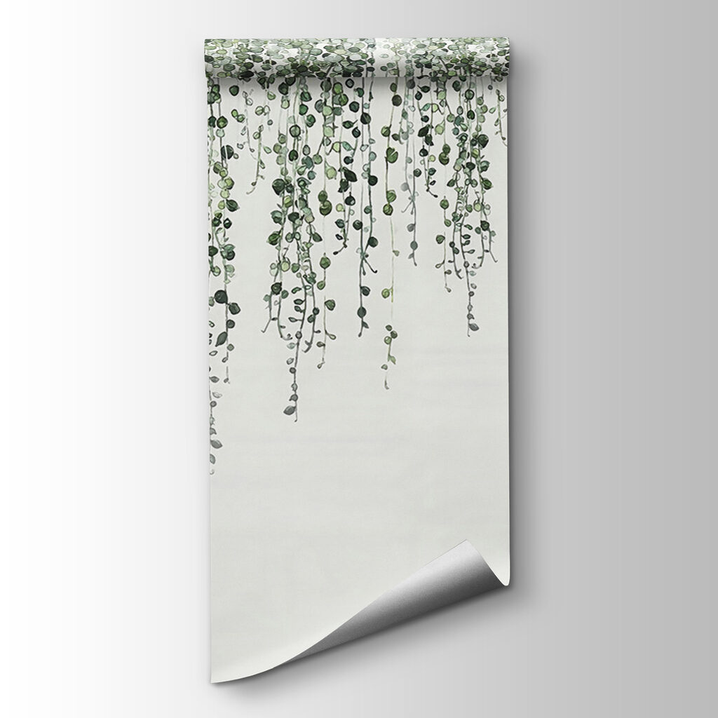 Butterfly and vines with leaves