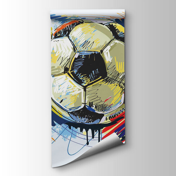 Football ball with colorful scribbles Football ball with colorful scribbles