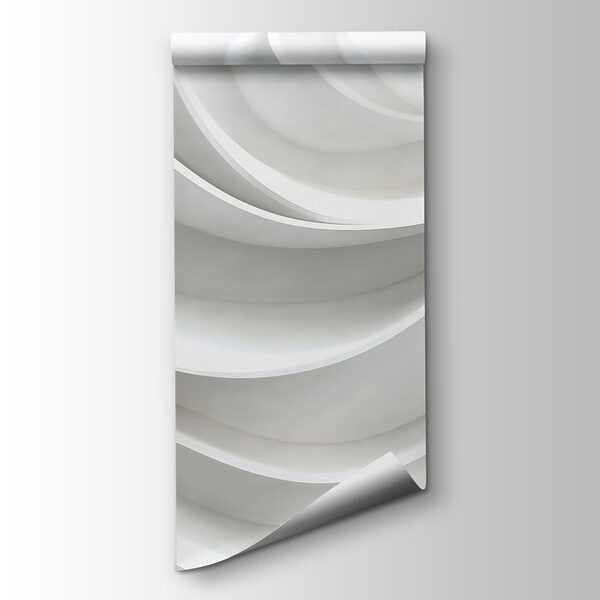 White wall with curved lines White wall with curved lines
