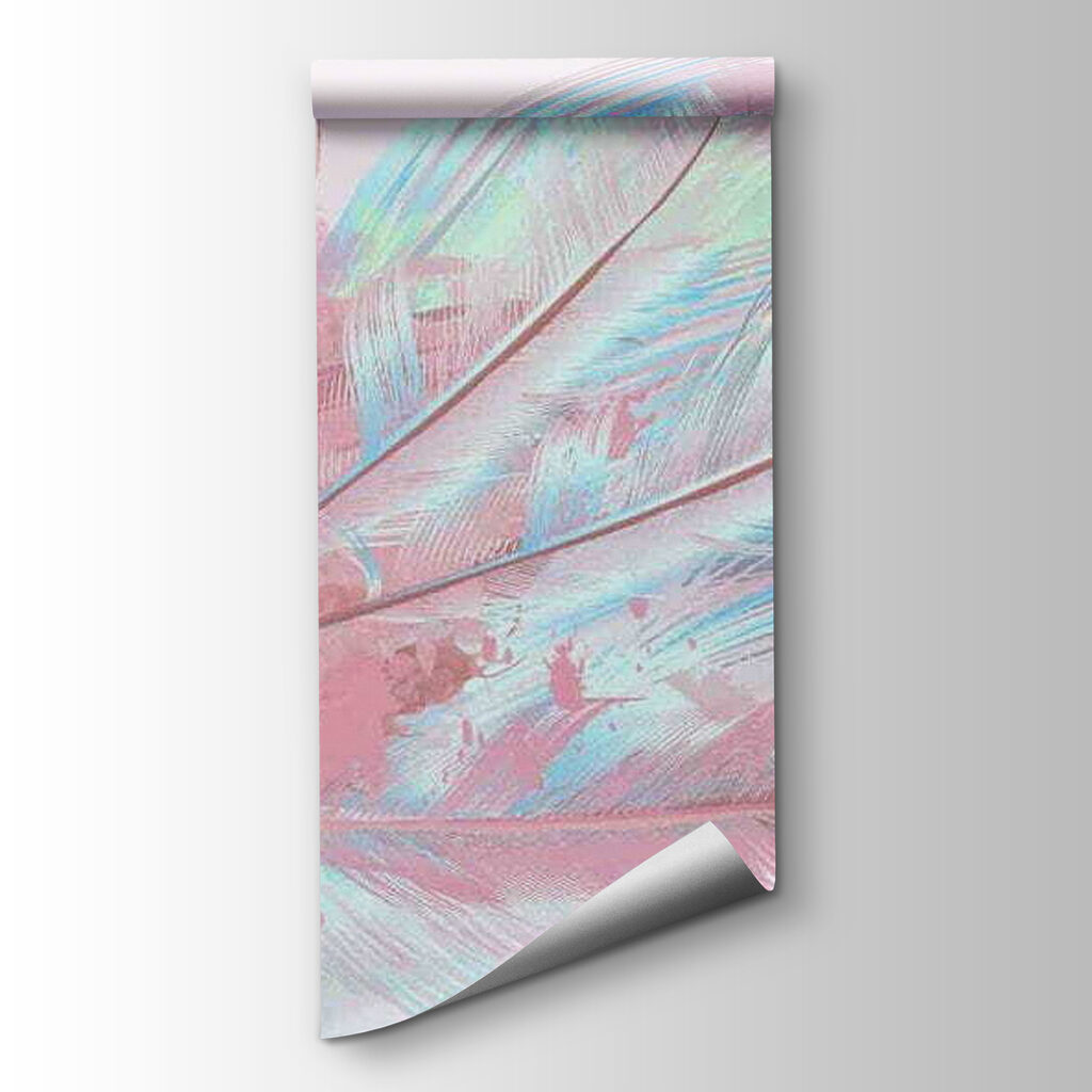 Pink flamingo with white and blue feathers Pink flamingo with white and blue feathers