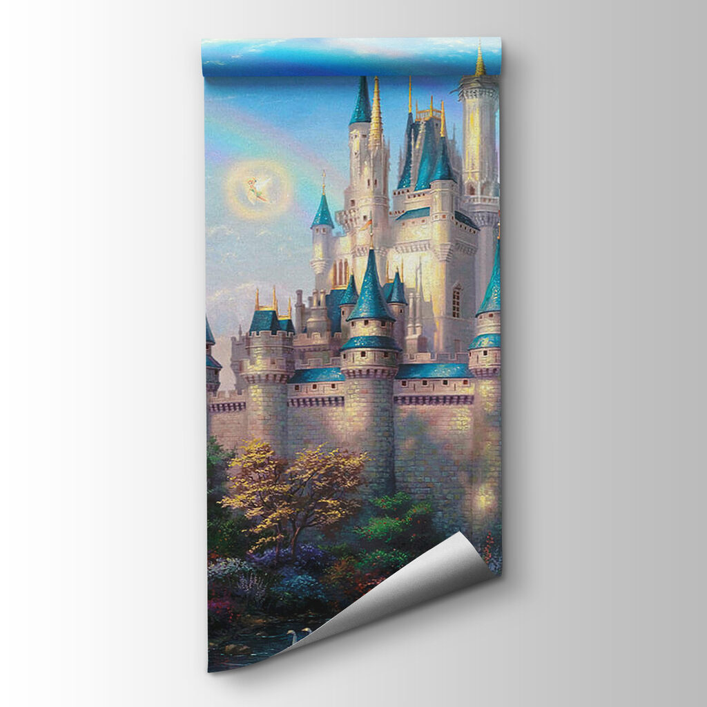 Castle with a rainbow in the sky Castle with a rainbow in the sky