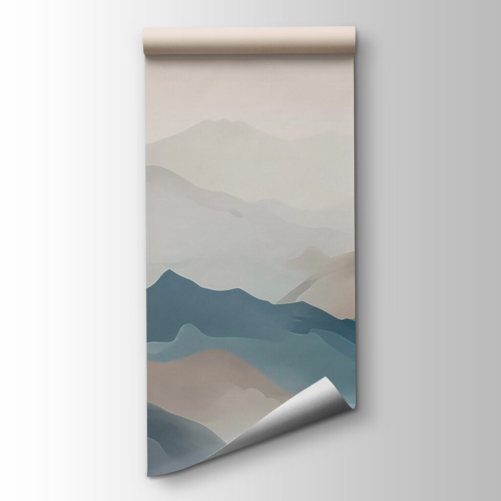 Mountain range with fog