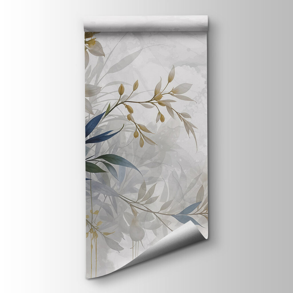 Painting of flowers and leaves