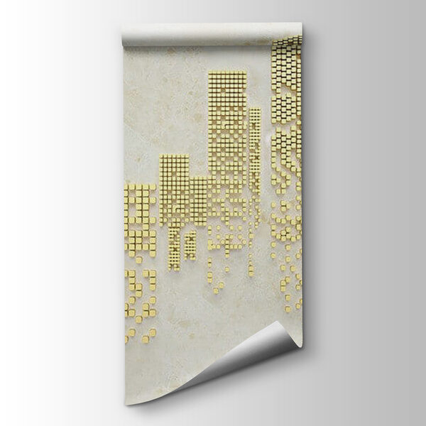 City skyline made out of small squares City skyline made out of small squares