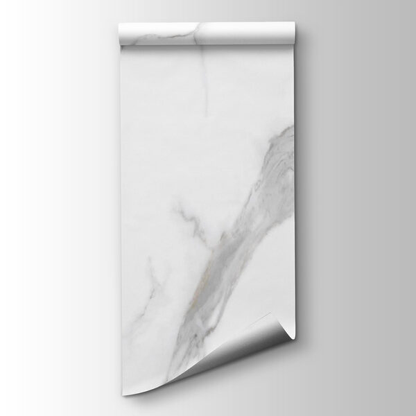 White marble surface with black veins White marble surface with black veins