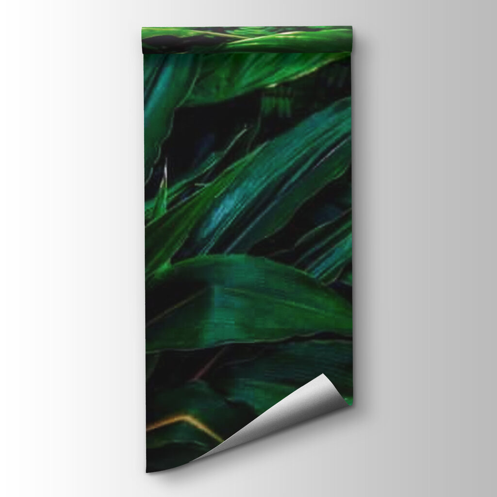 Lush tropical leaves in vibrant green Lush tropical leaves in vibrant green
