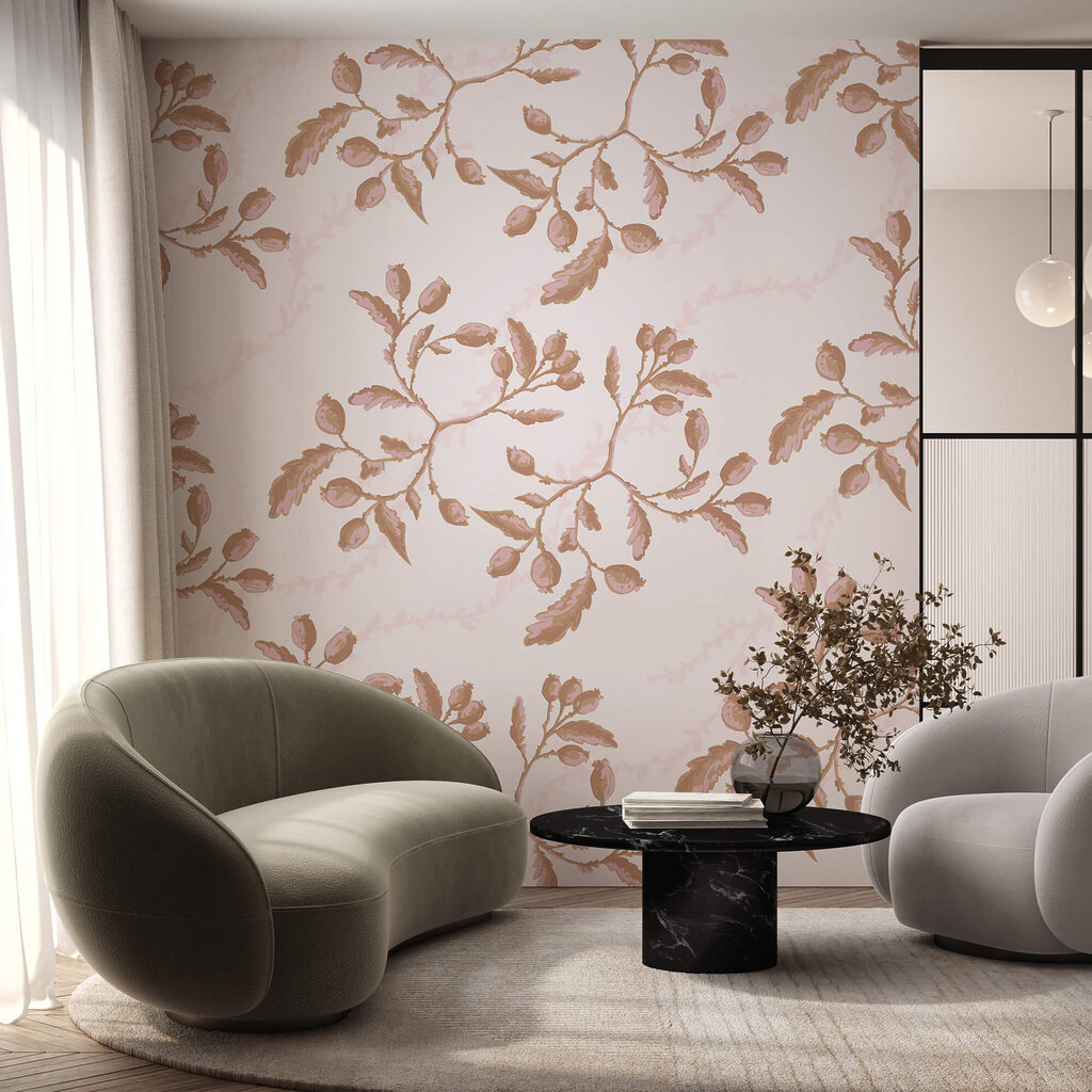 Patroon van bladeren en bessen Patroon van bladeren en bessen