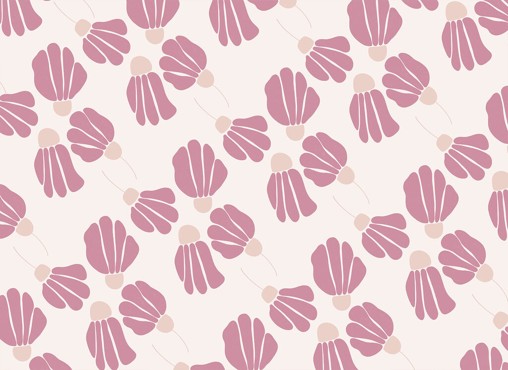 Pattern of pink flowers