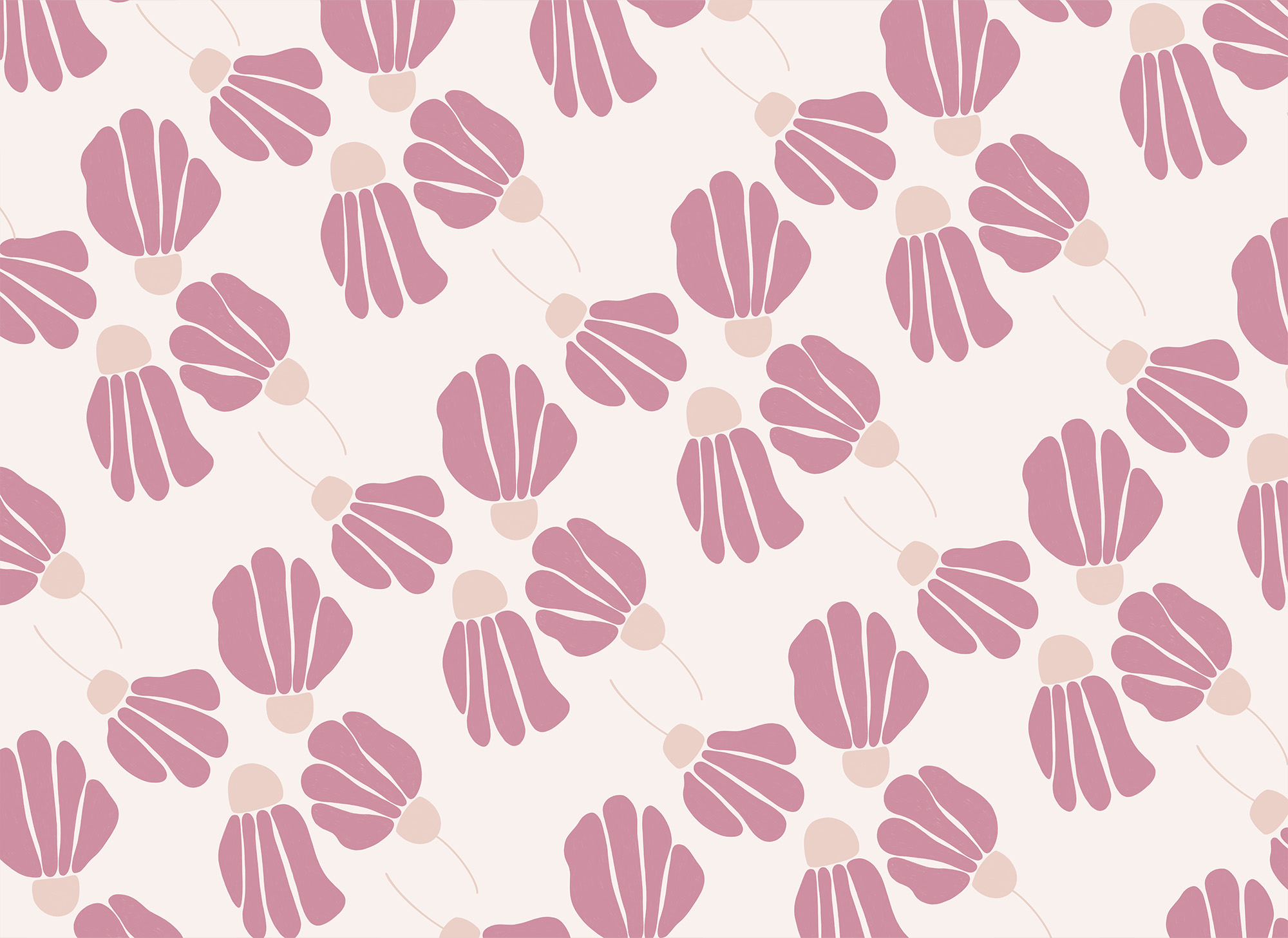 Pattern of pink flowers
