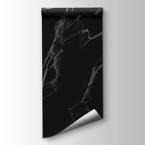 A black marble with white veins