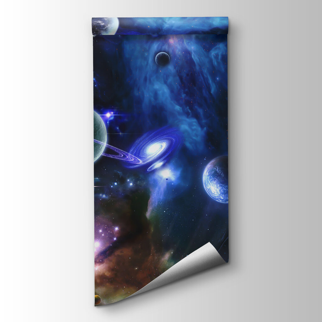 Planets in space with planets and stars Planets in space with planets and stars