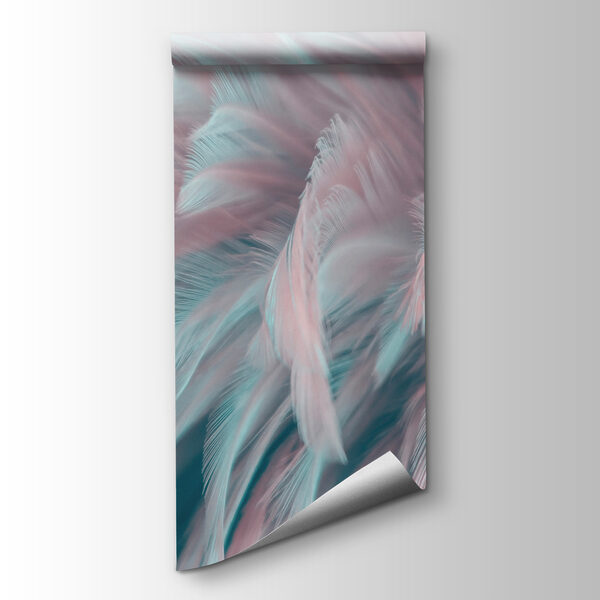Delicate feathers in soft colors